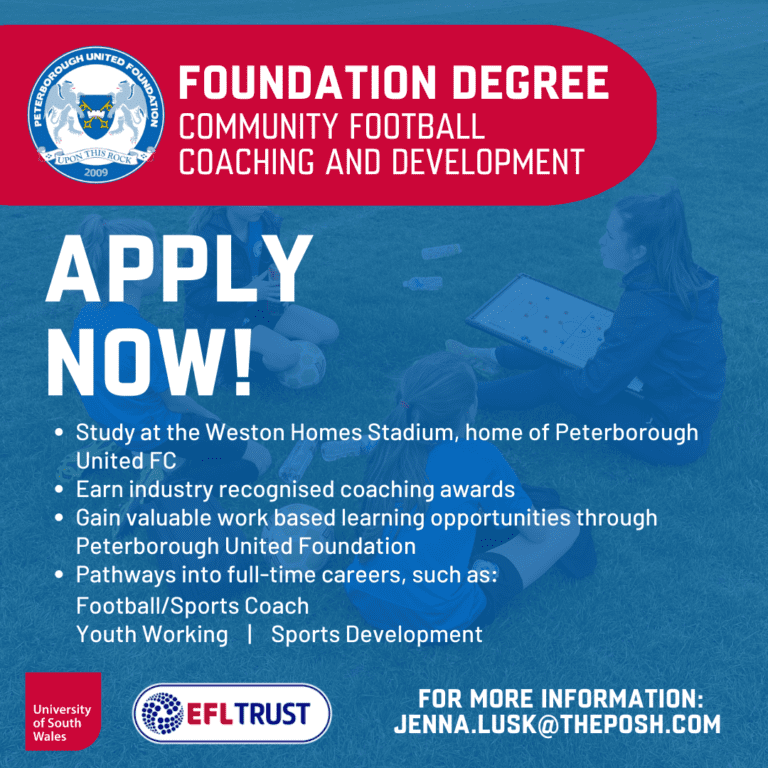 Come and Study with Peterborough United Foundation! The Posh Foundation